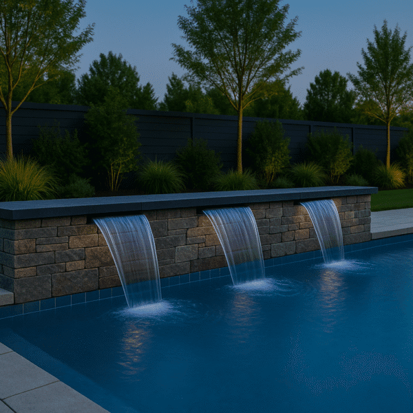 Water Feature by Pool